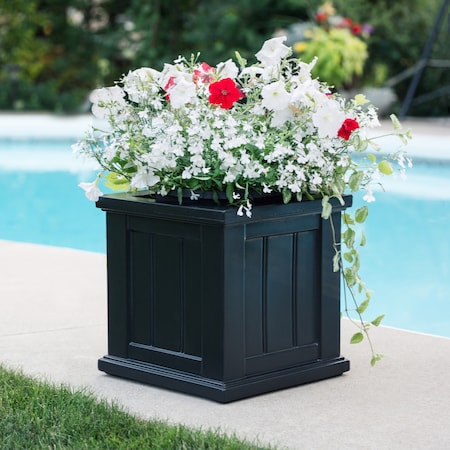 Mayne Cape Cod Patio Planter 14x14 - Black 4836-B